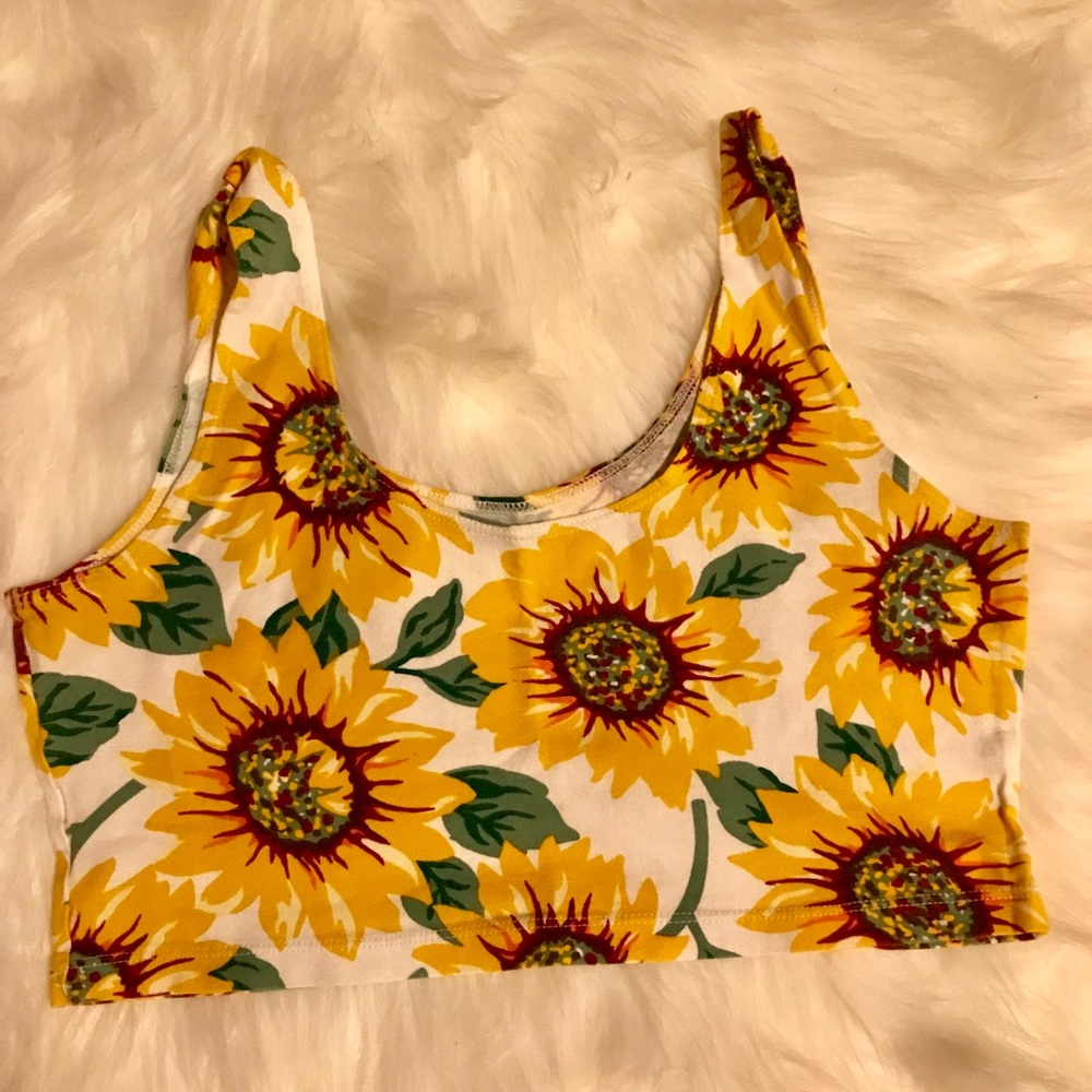 American Apparel sunflower crop top
